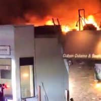 <p>Firefighters were evacuated.</p>