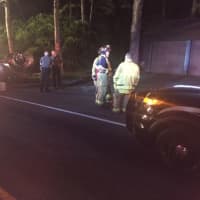 <p>Three people were injured in this one-car rollover crash in Weston.</p>