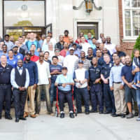 <p>Greenburgh dads showed up en masse for Dads Take Your Children To School Day.</p>