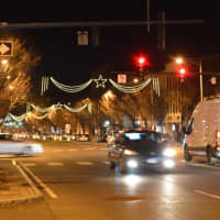 <p>The lights across Main Street in Danbury are the same design used decades ago. </p>