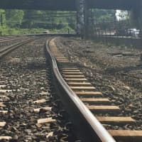 <p>A section of the track in Rye that may have led to a train derailment.</p>