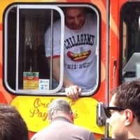 <p>Daniel DeMiglio and his Callahan&#x27;s hot dog truck</p>
