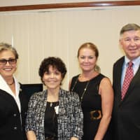 <p>PARC Executive Director Susan Limongello, MHBIC Director Lois Tannenbaum, Putnam County Executive MaryEllen Odell, and Putnam County Sheriff Donald Smith at the opening of the Mid-Hudson Brain Injury Center. </p>
