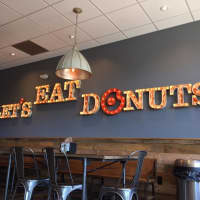 <p>The motto at Donut Crazy in Shelton</p>