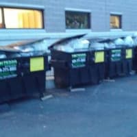<p>Dumpsters were overflowing Sunday.</p>