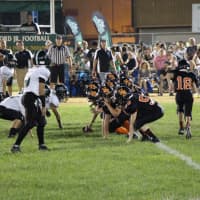 <p>Junior Aviator AJ Parente goes in motion behind the offensive line.</p>