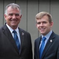 <p>Elmwood Park Democratic Council Candidates Joseph Dombrowski, left, and Daniel Golabek.</p>