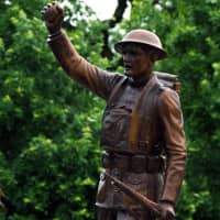 <p>World War I Doughboy as it looked earlier this year at Ma Riis Park in the Village of Harrison. The statue, which fell from its concrete base and broke into numerous fragments in June, will be replaced.</p>
