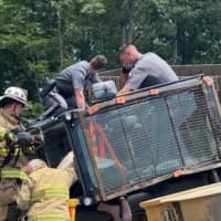 <p>Police said Wurtsboro Fire helped extricate the 54-year-old Liberty man from the excavator.</p>