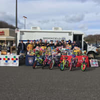 <p>Brookfield Police collected bikes and toys for kids this past weekend.</p>