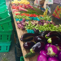 <p>Colorful fresh vegetables at the Old Greenwich Farmers Market. </p>
