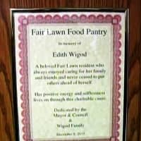 <p>Earlier this month, the Fair Lawn Food Pantry was dedicated to the late Edith Wigod. The food pantry got a major renovation, following a major donation from her family. </p>