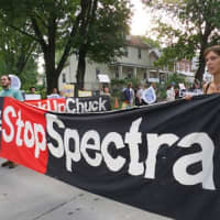 <p>Foes of Spectra Energy&#x27;s gas pipeline project march Friday in Verplanck. Activists say time is running out and they plan to ramp up protests and vigils.</p>