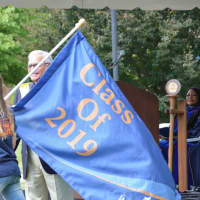 <p>Alumni greet the Class of 2019 at the gate ceremony at Western Connecticut State University in Danbury. </p>
