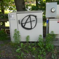 <p>Wilton Police are seeking the person responsible for graffiti that was found at various locations around town.</p>