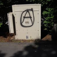 <p>Wilton Police are seeking the person responsible for graffiti that was found at various locations around town.</p>