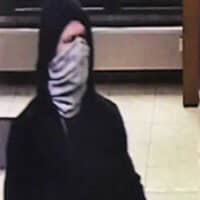 <p>Surveillance footage of the suspect in the robbery of the Chase Bank in Greenwich back in April.</p>