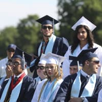 <p>Students are shown at the Westlake High School Class of 2016 graduation ceremony.</p>