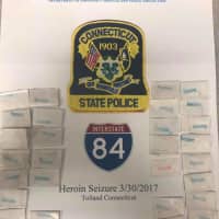 <p>The heroin that state police was seized from a car stopped on I-84 in Tolland.</p>
