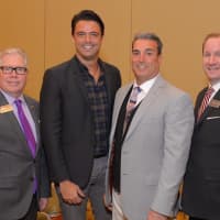 <p>Left to right are Richard Haggerty, HGAR CEO; John Gidding; Donald Arace of Prospect Lending, the event’s Premier Sponsor; and Gary Connolly, HGAR MLS Director.</p>