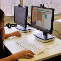 <p>Students from Greenburgh Central School district participating in the Hour of Code. </p>