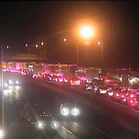 <p>Traffic is at a standstill on I-95 near the Sherwood Island Connector due to a burning tanker truck on the southbound side between exits 18 and 19.</p>