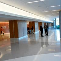 <p>Westchester Medical Center&#x27;s new lobby features upgraded amenities, caregiver support and a clean, modern look.</p>