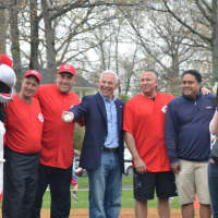 <p>Bobby Valentine joins Englewood Cliffs Little League for Opening Day.</p>