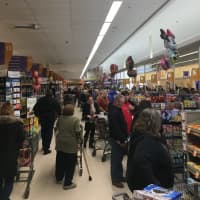 <p>Lines for checkout were backed into main walking areas at Stop &amp; Shop on Route 44 in Poughkeepsie.</p>