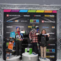 <p>Official podium for giant slalom. Sumner earned third place. (He is in the right.)</p>