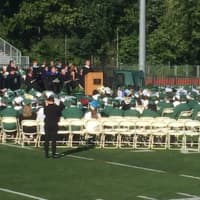 <p>The Class of 2016 takes the field at the Norwalk High graduation.</p>