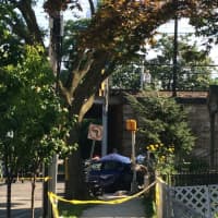 <p>At least one person was killed when a car trying to evade police hit two pedestrians and a Toyota Yaris, pictured, near Iranastan and Railroad avenues in Bridgeport on Thursday afternoon.</p>