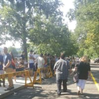 <p>The temperature was close to 100 degrees even in the shade at Sacred Heart University.</p>