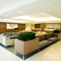 <p>The lobby at newly-renovated White Plains Hospital.</p>