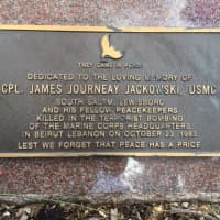 <p>James J. Jackowski, a South Salem native was among hundreds of fellow peacekeepers killed in 1983 in the terrorist bombing of a Marine barracks in Beirut. A memorial to his sacrifice sits at the Vista Fire House in Lewisboro.</p>