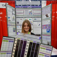 <p>Ossining High School senior Julia Riley received a gold medal at the recent ninth annual International Sustainable World (Energy, Engineering and Environment) Project in Houston.</p>