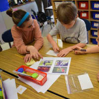 <p>Bronxville Elementary School second-graders learn how to analyze text by taking notes.</p>