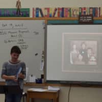 <p> Irvington Middle School students in Thomas Sandler’s English language arts class created book trailers as part of their seventh-grade narrative unit.</p>