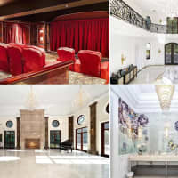 <p>Some of the extravagant features include a theater and a 30-foot fireplace.</p>