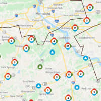 <p>Met-Ed outage map.</p>