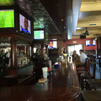 <p>The interior of Molly Spillane&#x27;s in Mamaroneck where a game is always on.</p>