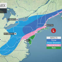 <p>There will be some snow north of I-287 and the Merritt Parkway on Monday, Dec. 2 before a heavy wall of snow arrives later in the afternoon and continuing through the evening.</p>
