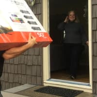 <p>Surprise Christmas Eve delivery for Susan and David Johansen.</p>