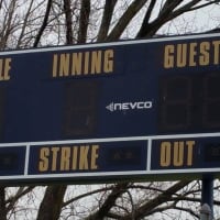 <p>A solar powered scoreboard was installed at Hogan Field #4 in Northvale</p>