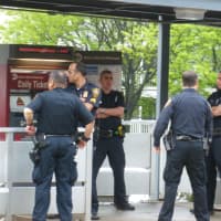 <p>Norwalk and Metropolitan Transit Authority police are deployed to the South Norwalk Train Station Monday. By 7:30 a.m., no crowd problems had been reported.</p>