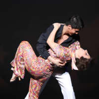 <p>Friendraiser Award winner Nancy Freedman and her professional dance partner Moises Guerreo.</p>