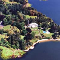 <p>An aerial view of the Greenwich property that is being listed for $190 million.</p>