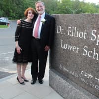<p>Dr. Elliot Spiegel and Mrs. Siegel at the re-naming ceremony.</p>