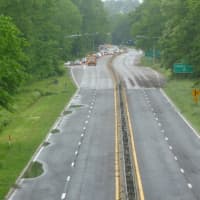 <p>The Saw Mill River Parkway in Hastings-on-Hudson was closed due to flooding.</p>