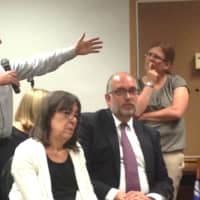 <p>Scarsdale residents rail against the failed 2013-2014 Scarsdale school budget at a May 23 public forum.</p>